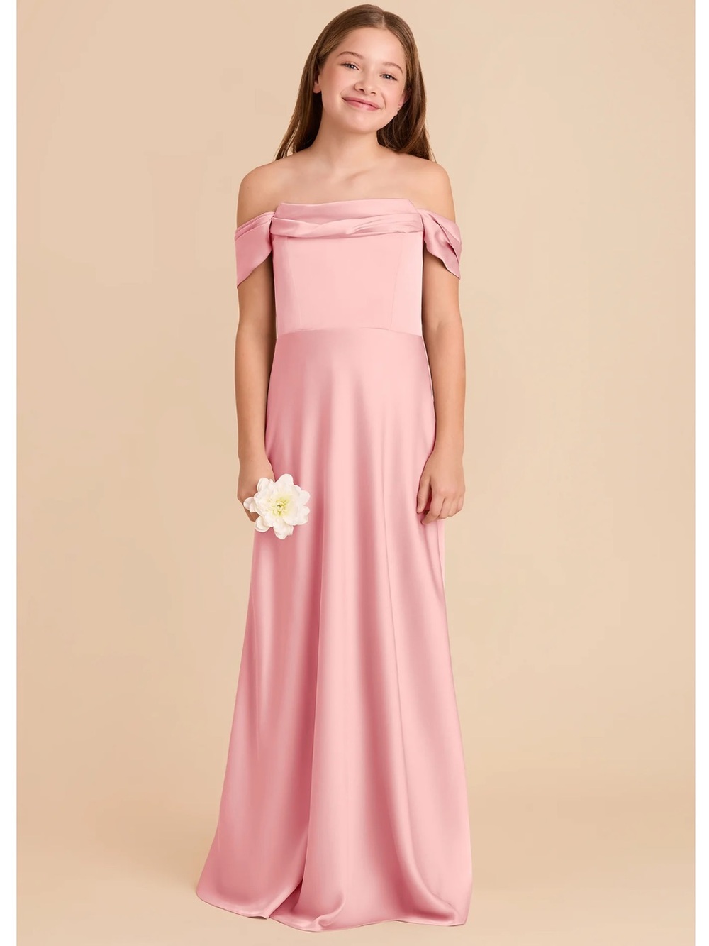 Birdy Grey Junior Mimi Dress Convertible in Bubblegum Pink Matte Satin